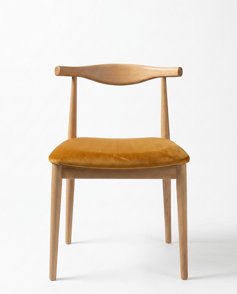 Chaise Siena – Hêtre massif & velours personnalisable