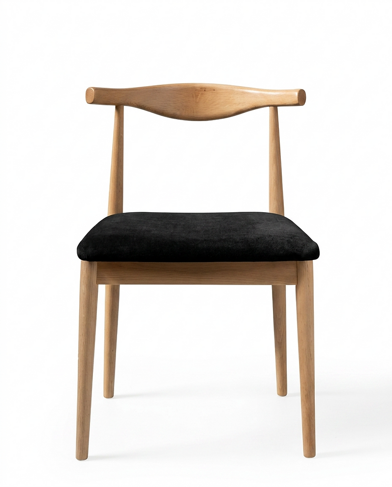 Chaise Siena – Hêtre massif & velours personnalisable