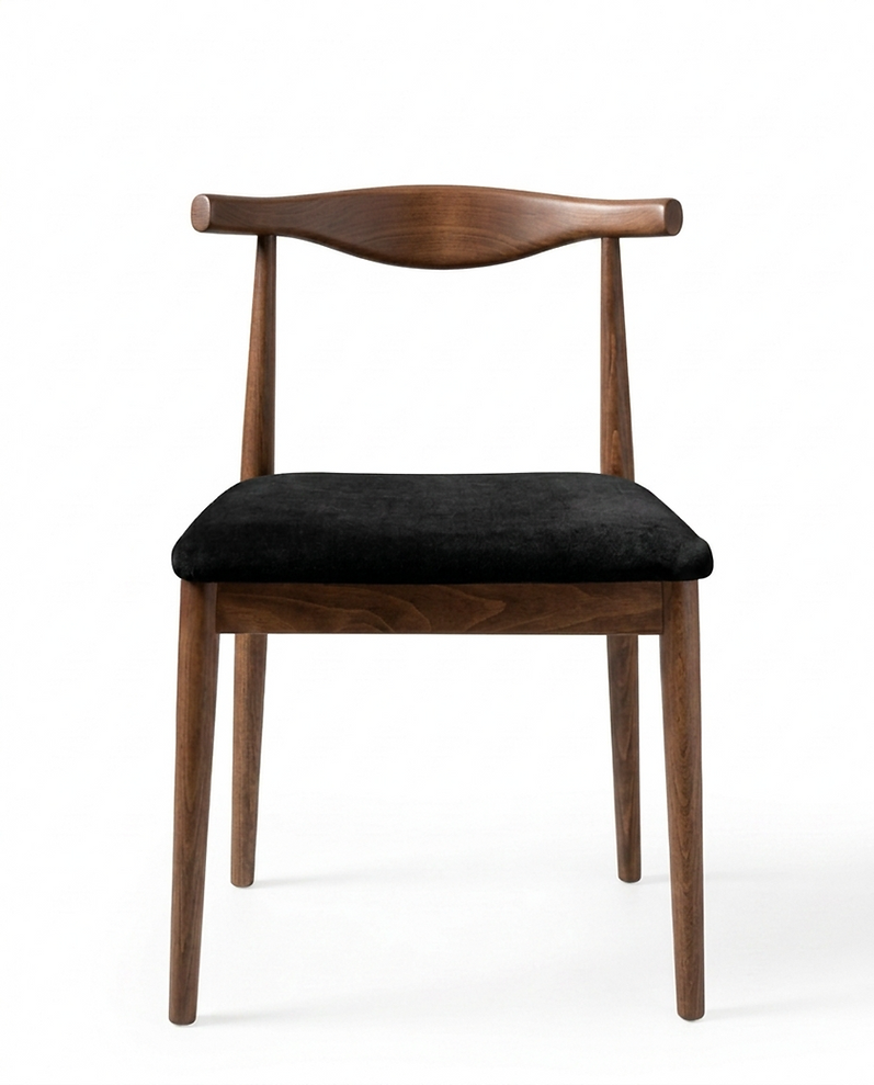 Chaise Siena – Hêtre teinté noyer & velours personnalisable