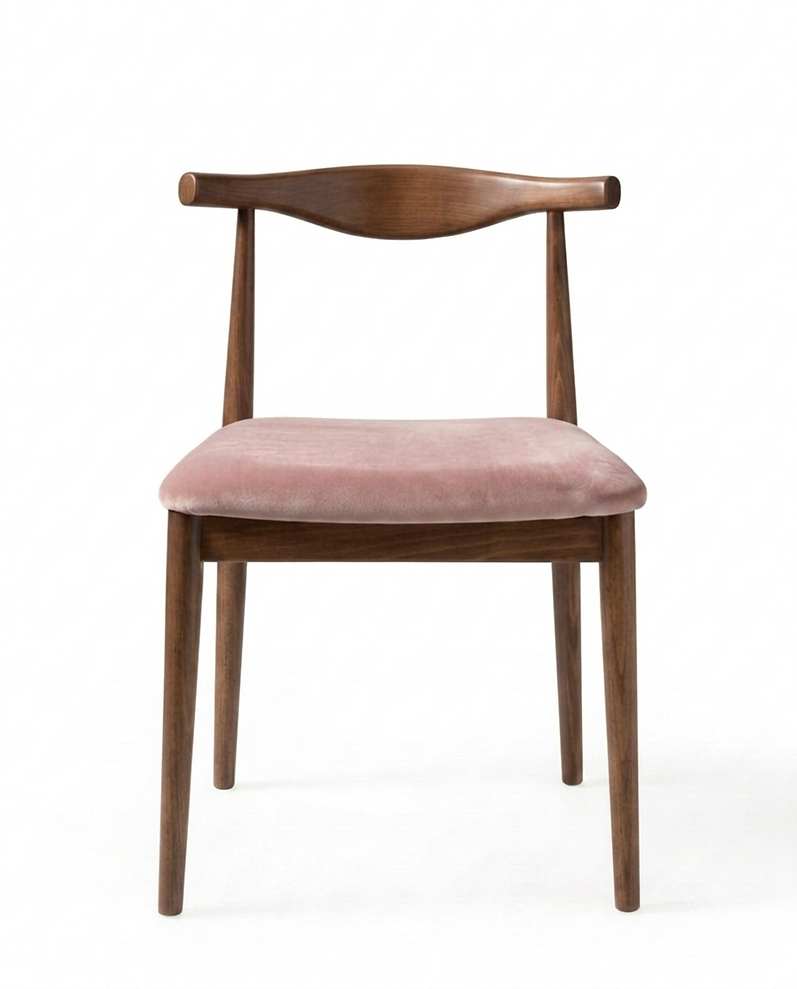 Chaise Siena – Hêtre teinté noyer & velours personnalisable
