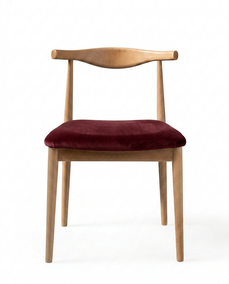 Chaise Siena – Hêtre massif & velours personnalisable