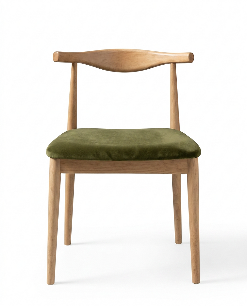 Chaise Siena – Hêtre massif & velours personnalisable