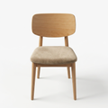Chaise Verona – Hêtre naturel & velours personnalisable