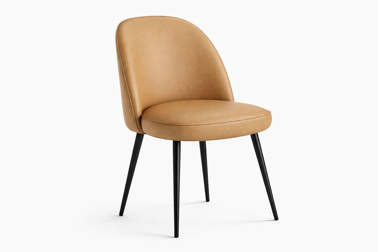 Chaise Bergamo – Acier noir & similicuir Arizona personnalisable