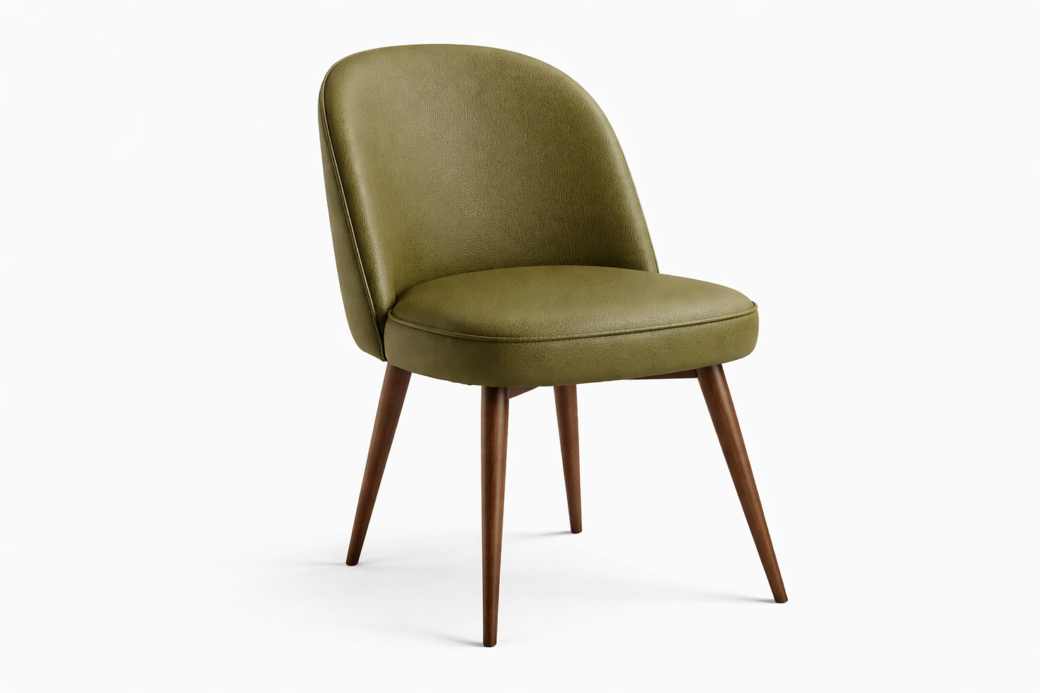 Chaise Bergamo – Hêtre teinté noyer & similicuir Arizona personnalisable