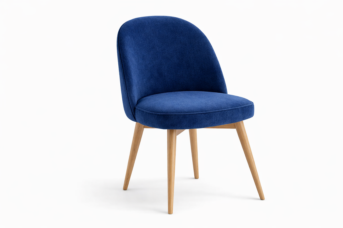 Chaise Bergamo Hêtre massif & velours personnalisable