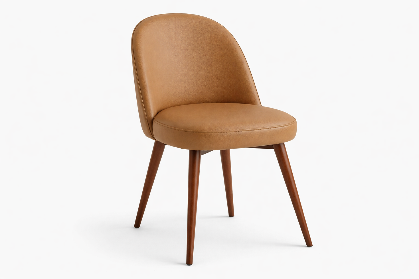 Chaise Bergamo – Hêtre teinté noyer & similicuir Arizona personnalisable