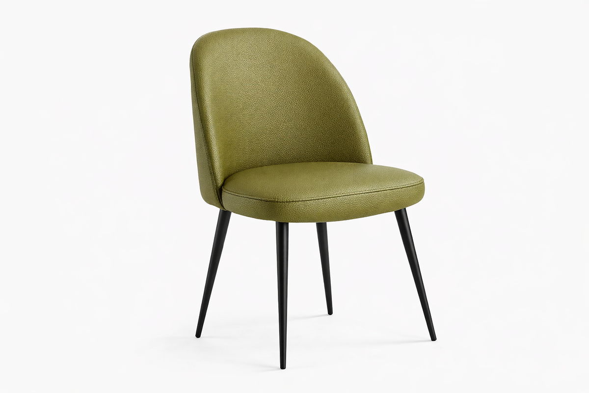 Chaise Bergamo – Acier noir & similicuir Arizona personnalisable