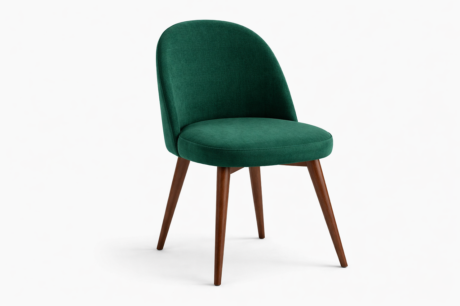Chaise Bergamo personnalisable – Hêtre teinté noyer & velours