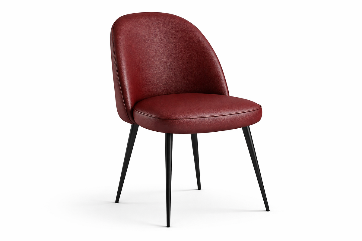 Chaise Bergamo – Acier noir & similicuir Arizona personnalisable