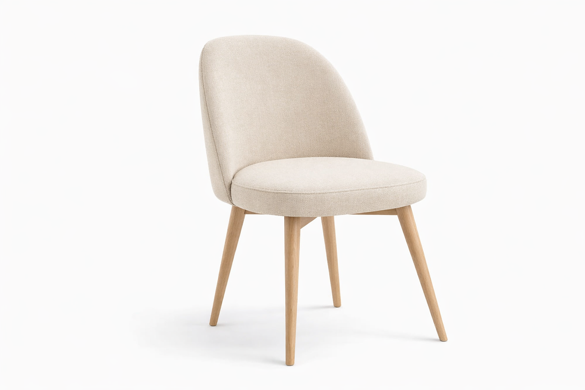 Chaise Bergamo Hêtre massif & velours personnalisable