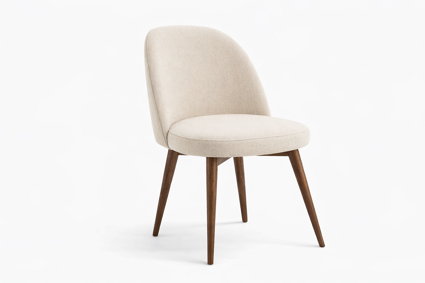 Chaise Bergamo personnalisable – Hêtre teinté noyer & velours