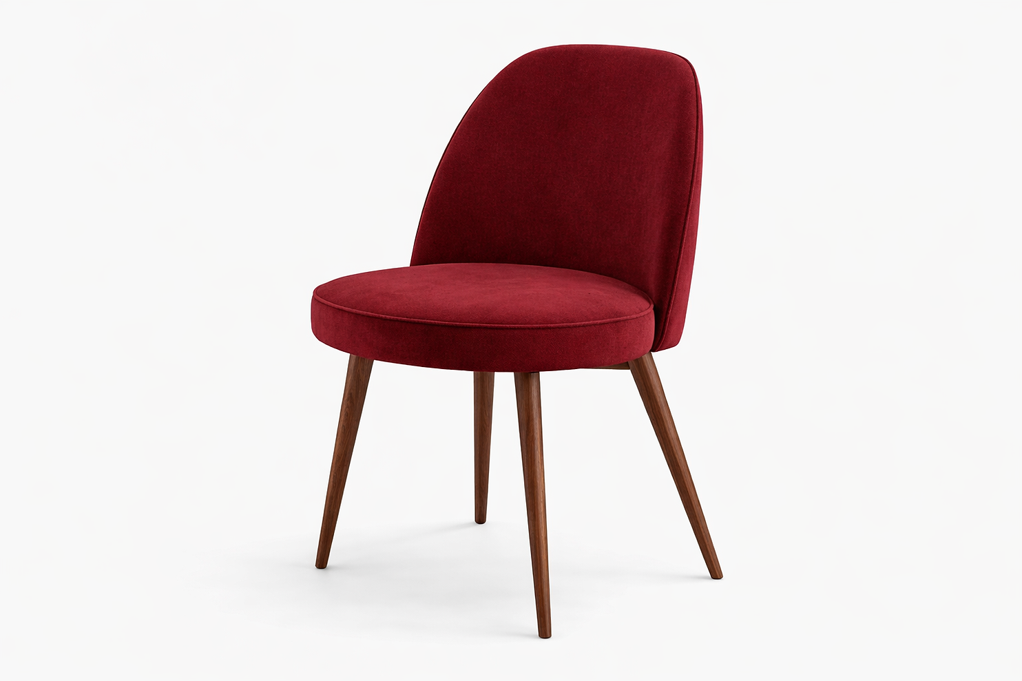 Chaise Bergamo personnalisable – Hêtre teinté noyer & velours