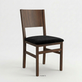 Chaise Parma – Hêtre teinté noyer & velours Casino personnalisable