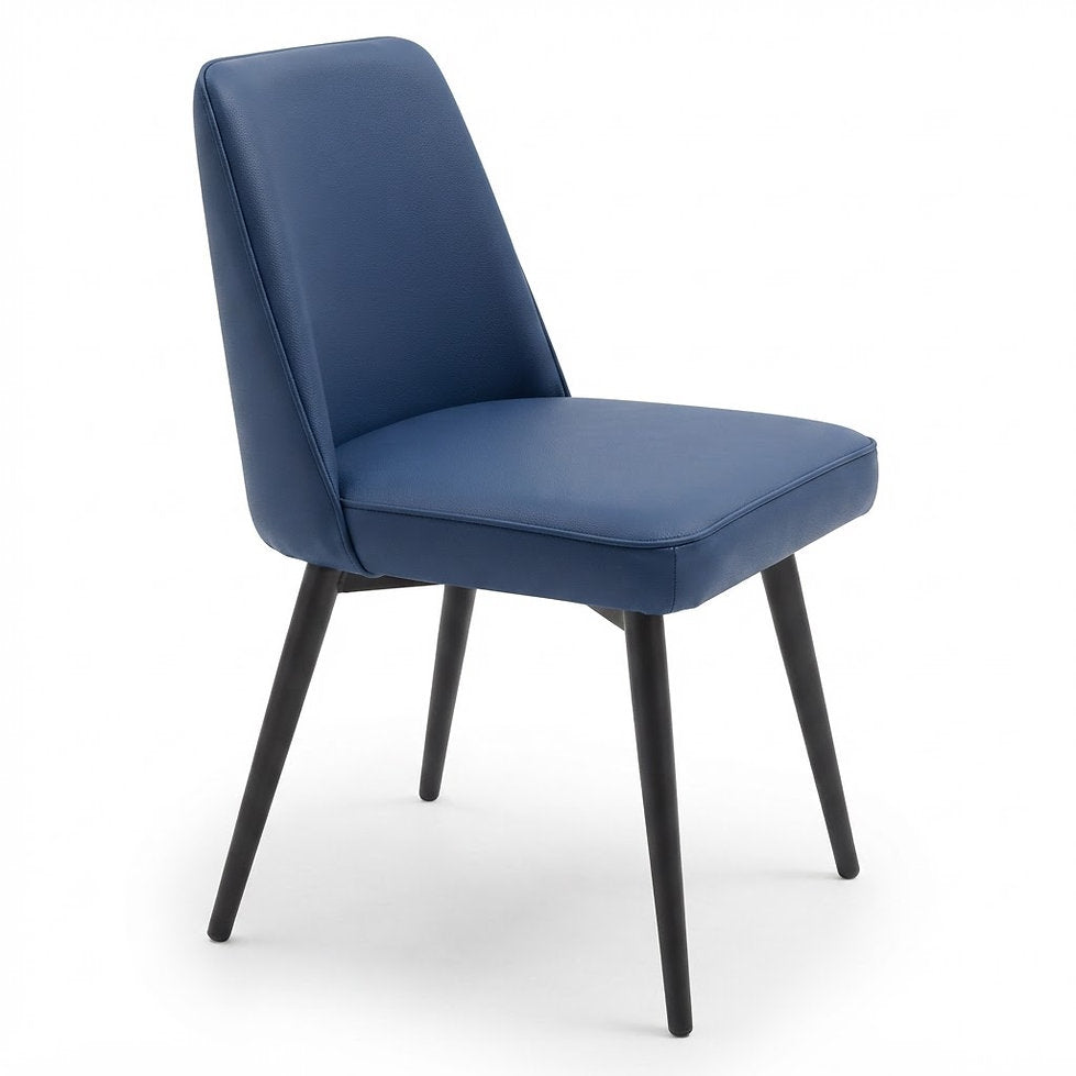 Chaise Lucca – Piètement métallique & similicuir Arizona personnalisable