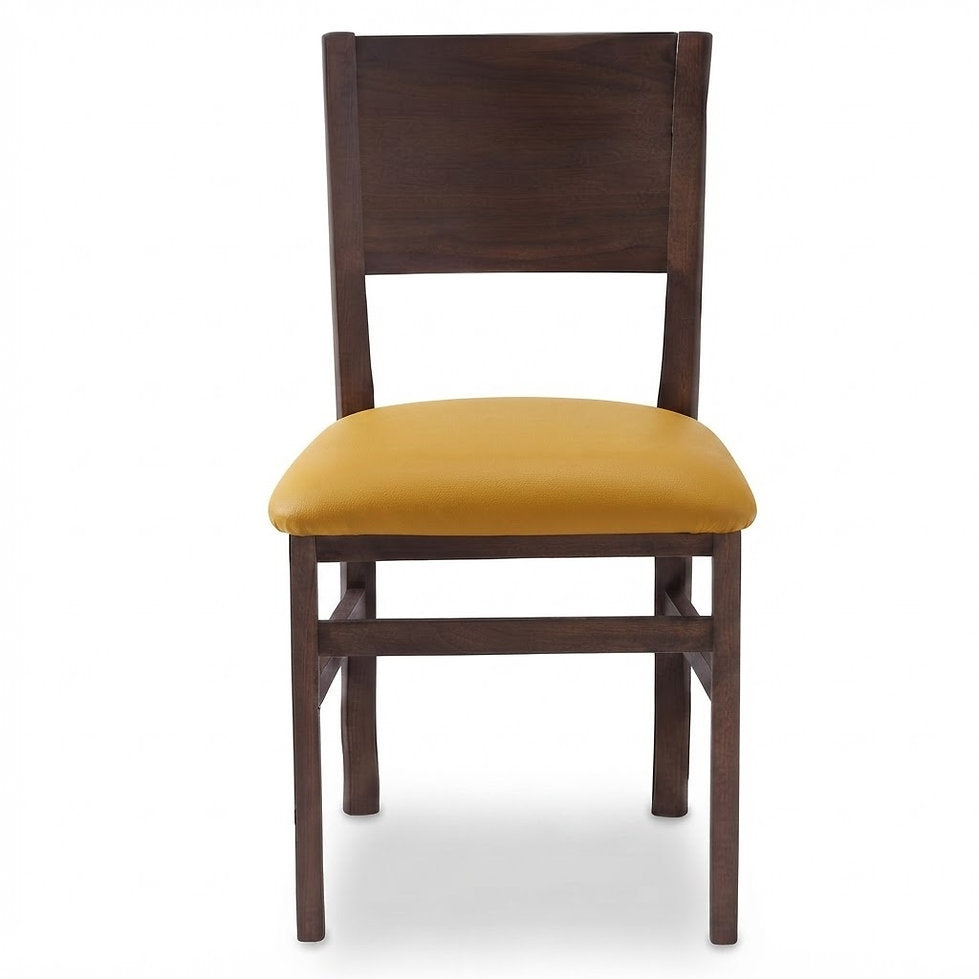 Chaise Ravenna – Hêtre teinté noyer & similicuir Arizona personnalisable
