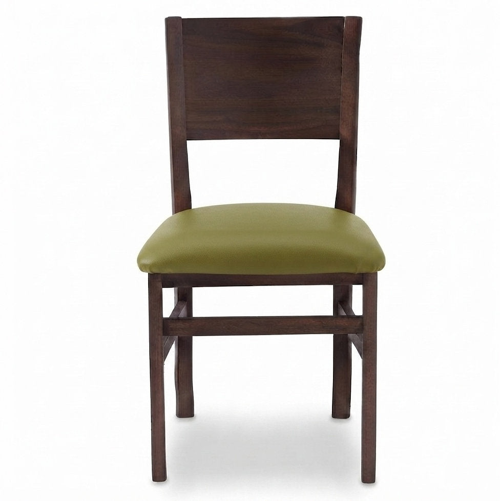 Chaise Ravenna – Hêtre teinté noyer & similicuir Arizona personnalisable
