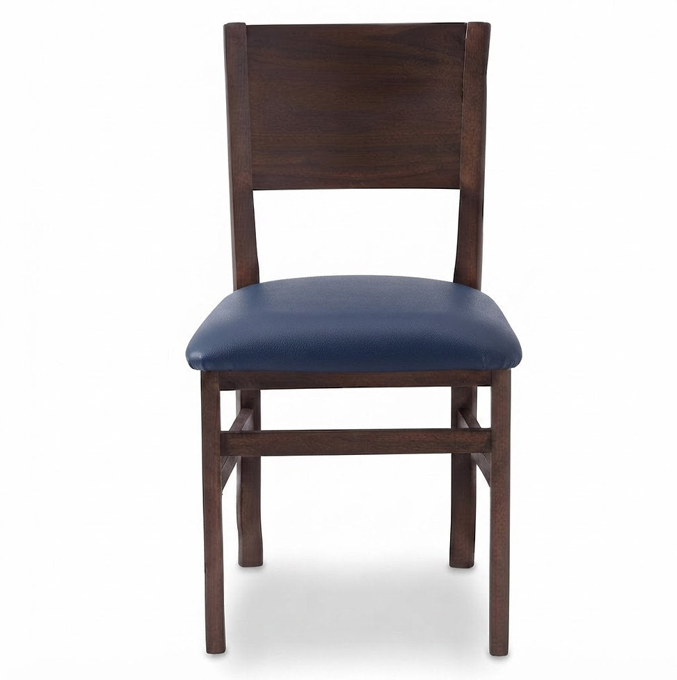 Chaise Ravenna – Hêtre teinté noyer & similicuir Arizona personnalisable