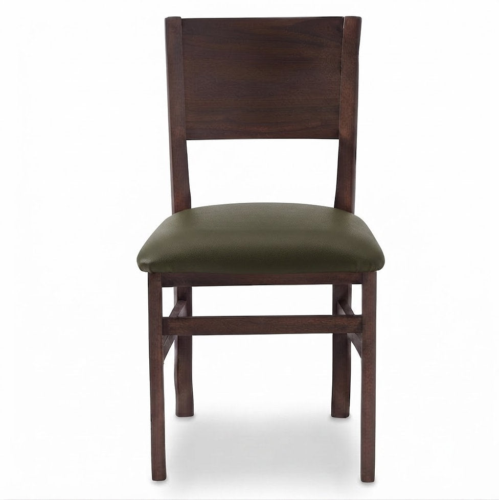 Chaise Ravenna – Hêtre teinté noyer & similicuir Arizona personnalisable