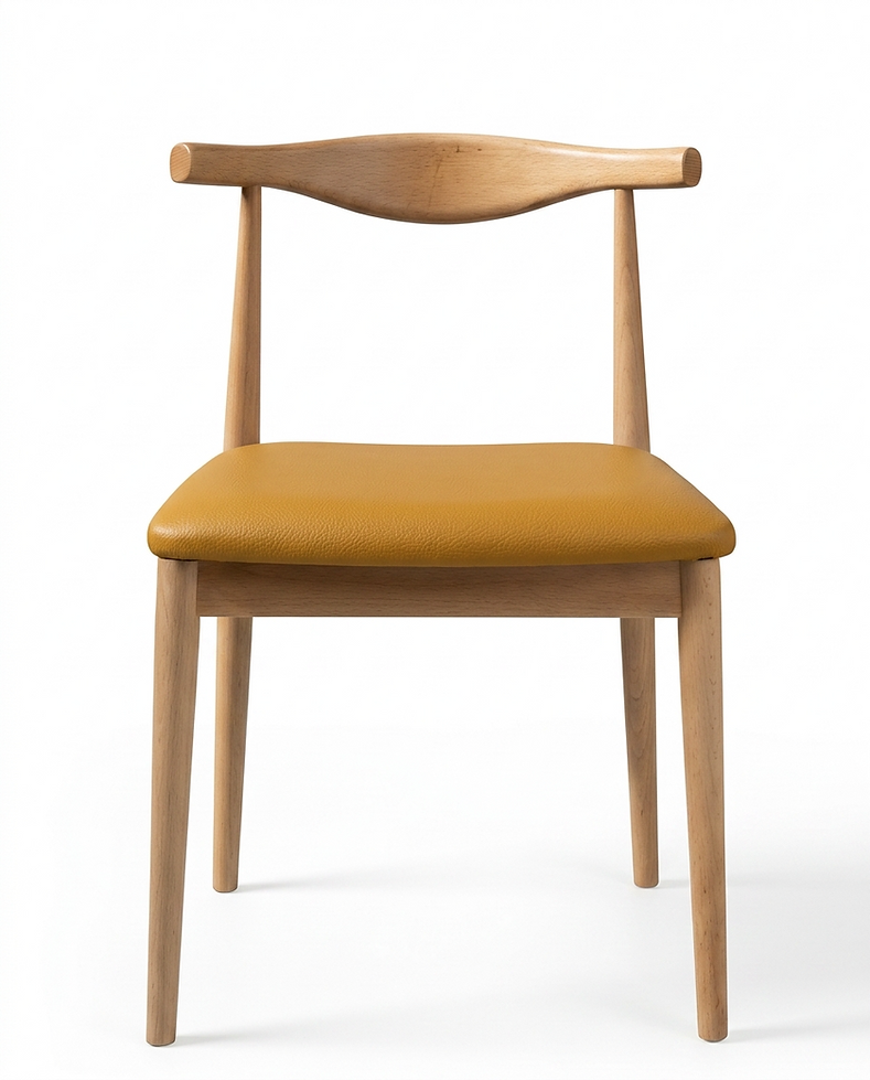 Chaise Siena – Hêtre naturel & similicuir technique personnalisable