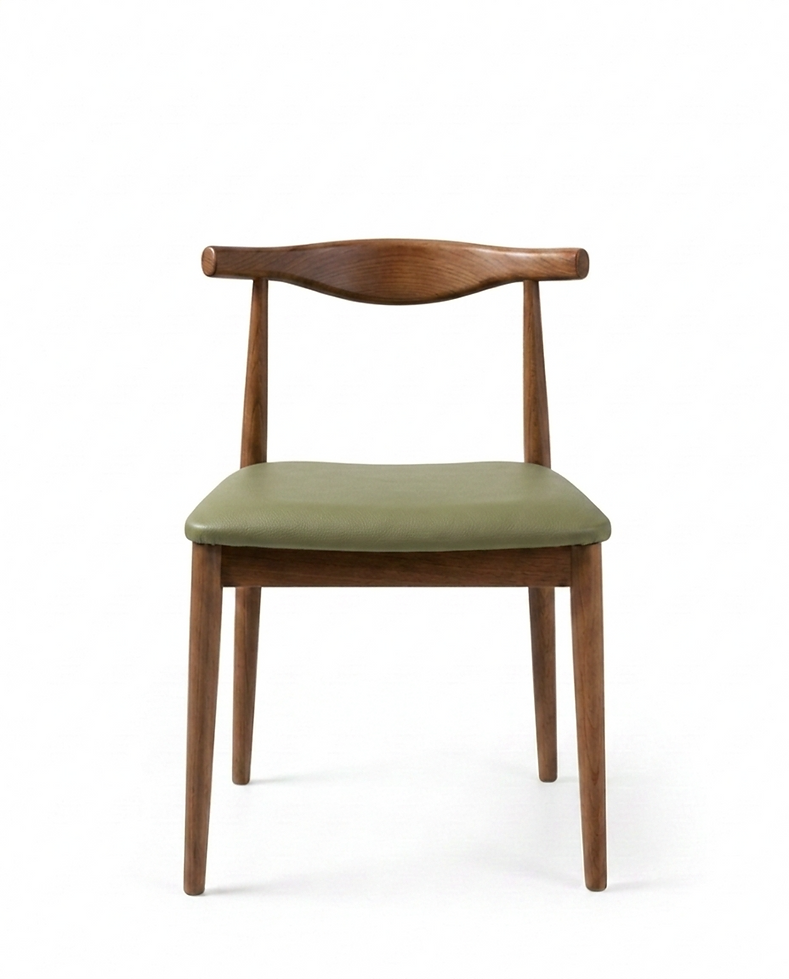 Chaise Siena – Hêtre teinté noyer & similicuir personnalisable
