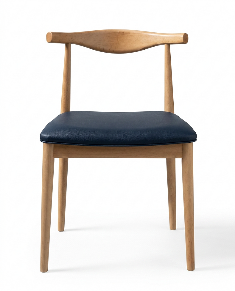 Chaise Siena – Hêtre naturel & similicuir technique personnalisable