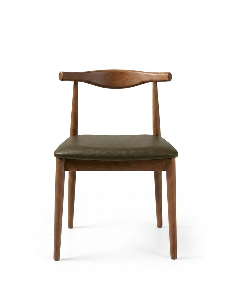 Chaise Siena – Hêtre teinté noyer & similicuir personnalisable