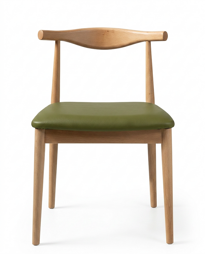 Chaise Siena – Hêtre naturel & similicuir technique personnalisable
