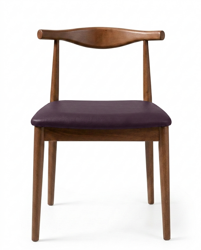 Chaise Siena – Hêtre teinté noyer & similicuir personnalisable