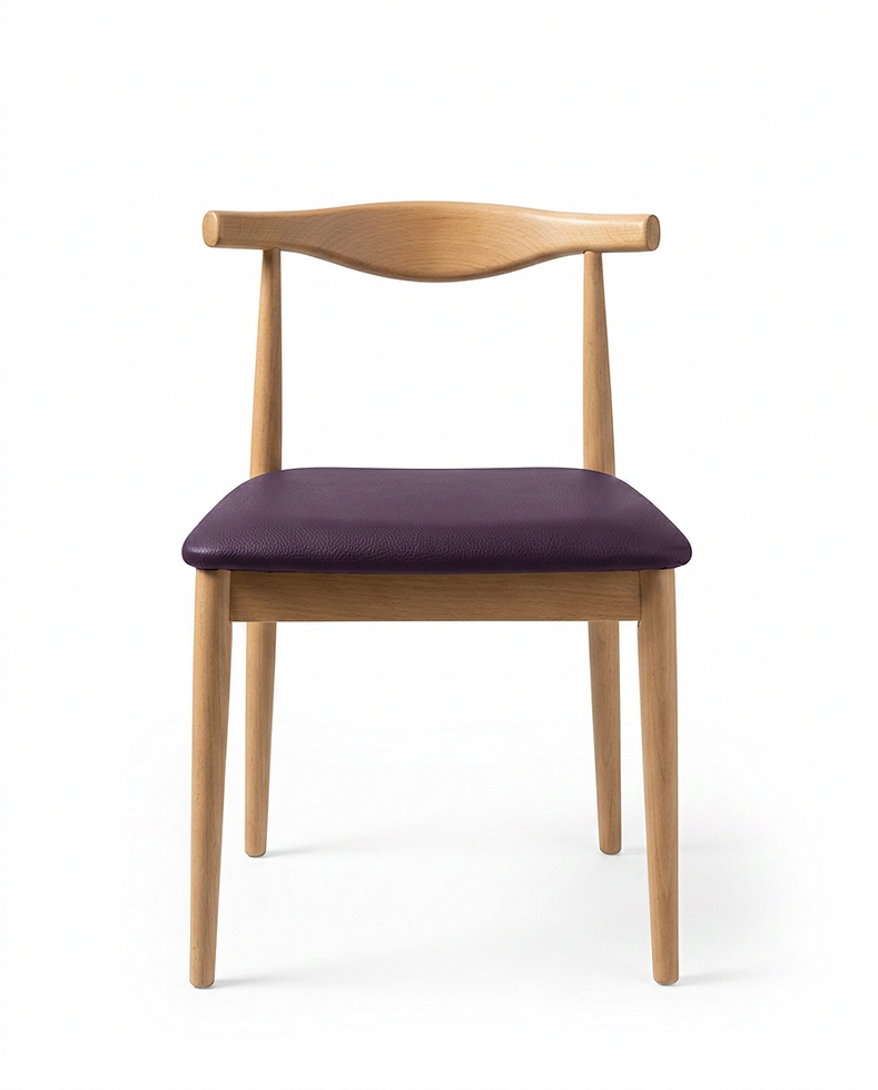 Chaise Siena – Hêtre naturel & similicuir technique personnalisable