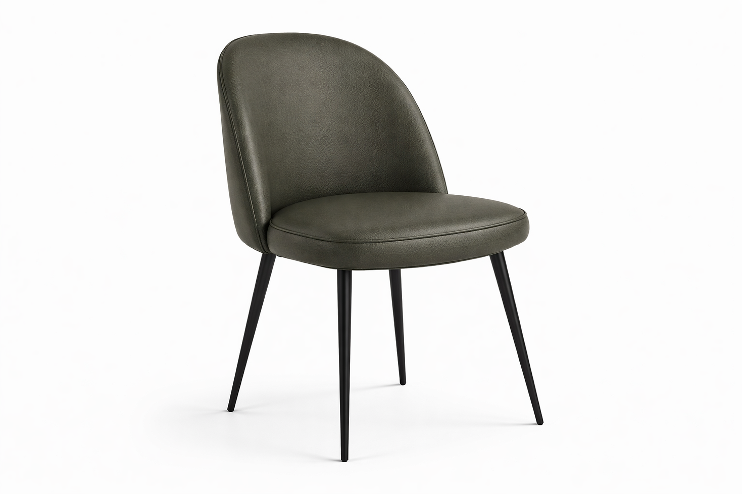 Chaise Bergamo – Acier noir & similicuir Arizona personnalisable