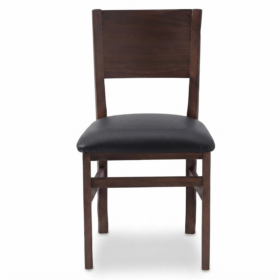 Chaise Ravenna – Hêtre teinté noyer & similicuir Arizona personnalisable