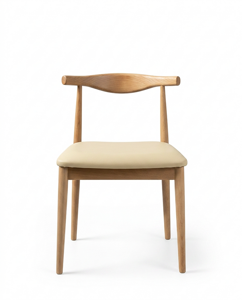 Chaise Siena – Hêtre naturel & similicuir technique personnalisable