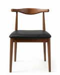 Chaise Siena – Hêtre teinté noyer & similicuir personnalisable