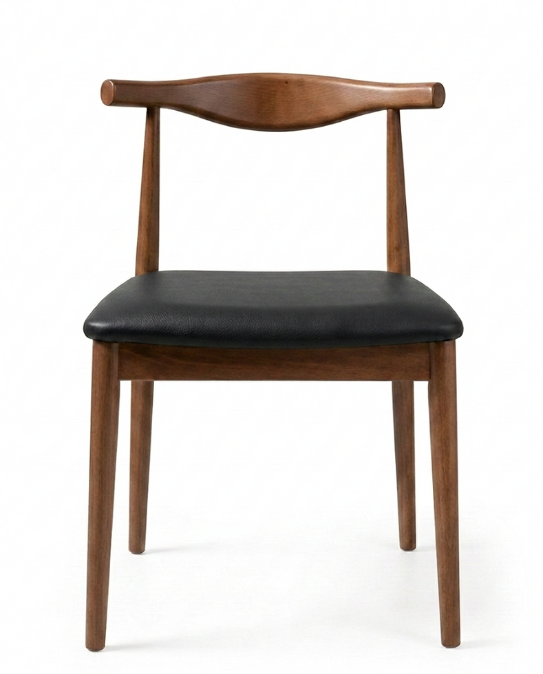 Chaise Siena – Hêtre teinté noyer & similicuir personnalisable