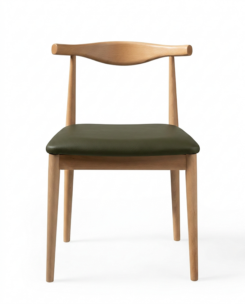 Chaise Siena – Hêtre naturel & similicuir technique personnalisable