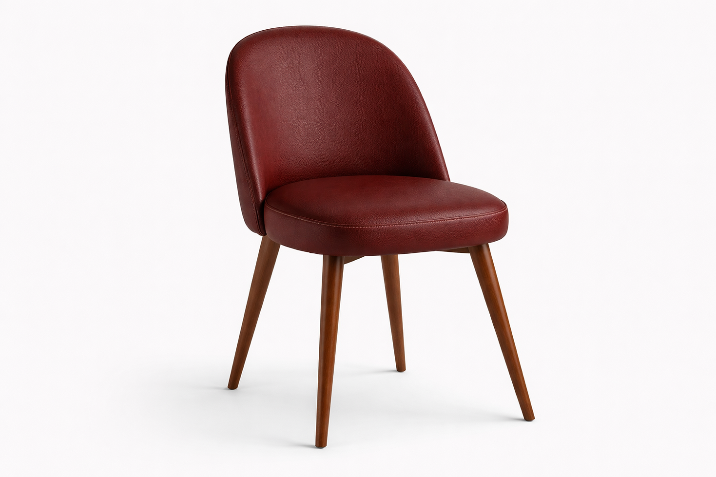 Chaise Bergamo – Hêtre teinté noyer & similicuir Arizona personnalisable