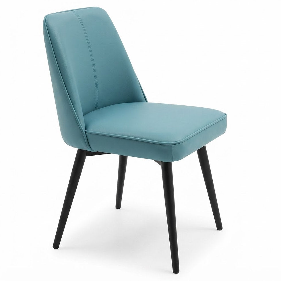 Chaise Lucca – Piètement métallique & similicuir Arizona personnalisable