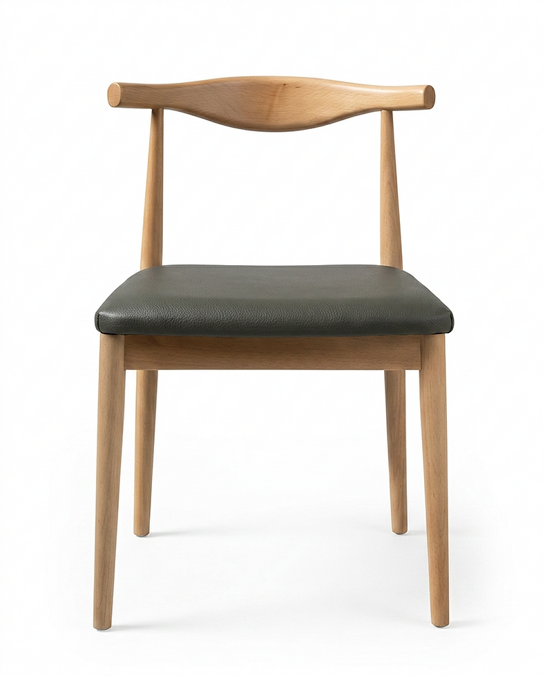 Chaise Siena – Hêtre naturel & similicuir technique personnalisable