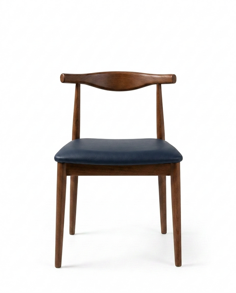 Chaise Siena – Hêtre teinté noyer & similicuir personnalisable