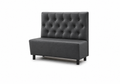 Banquette Venezia – Capitonnée & similicuir Madryt gris anthracite