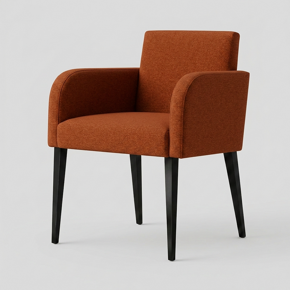 Fauteuil Como – Hêtre teinté noir & velours Casino personnalisable