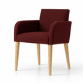Fauteuil Como – Hêtre naturel & velours Casino personnalisable