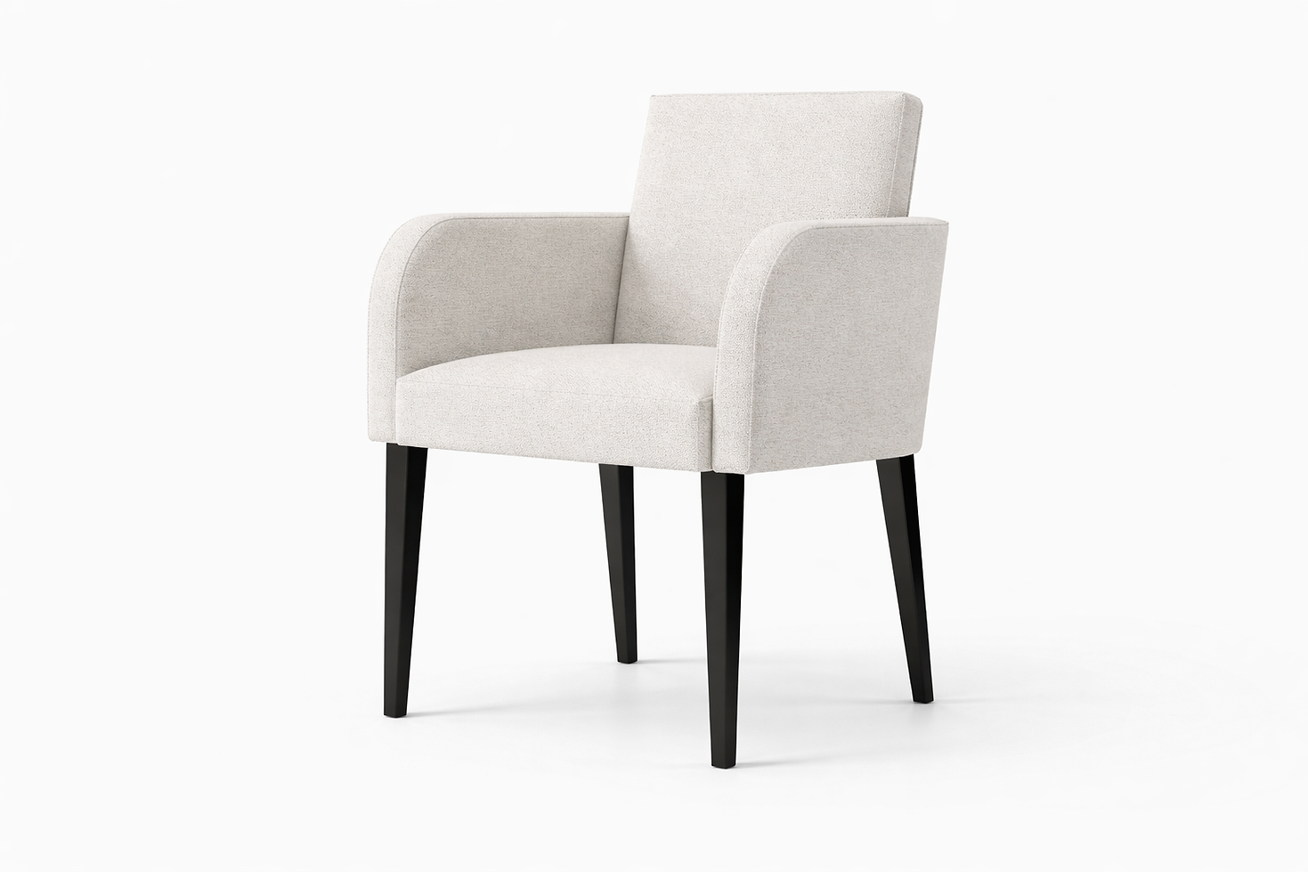 Fauteuil Como – Hêtre teinté noir & tissu personnalisable