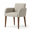 Fauteuil Como – Hêtre teinté noyer & velours Casino personnalisable