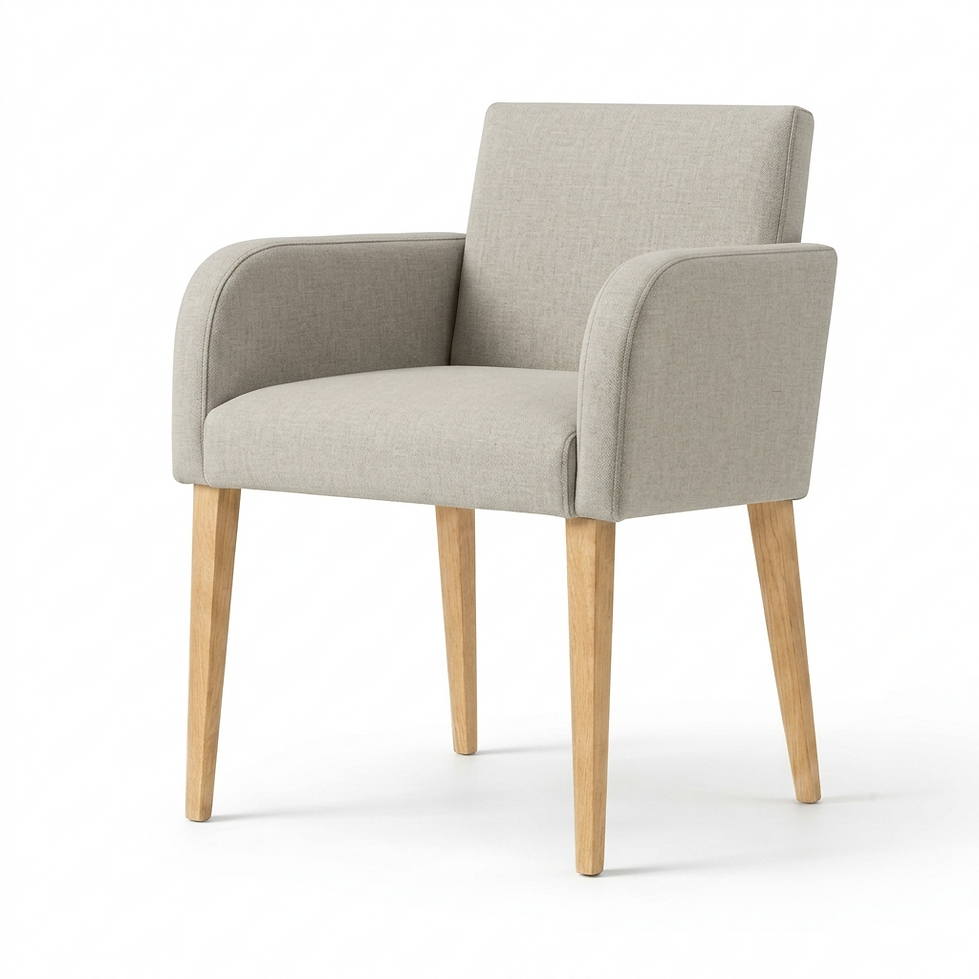 Fauteuil Como – Hêtre naturel & velours Casino personnalisable