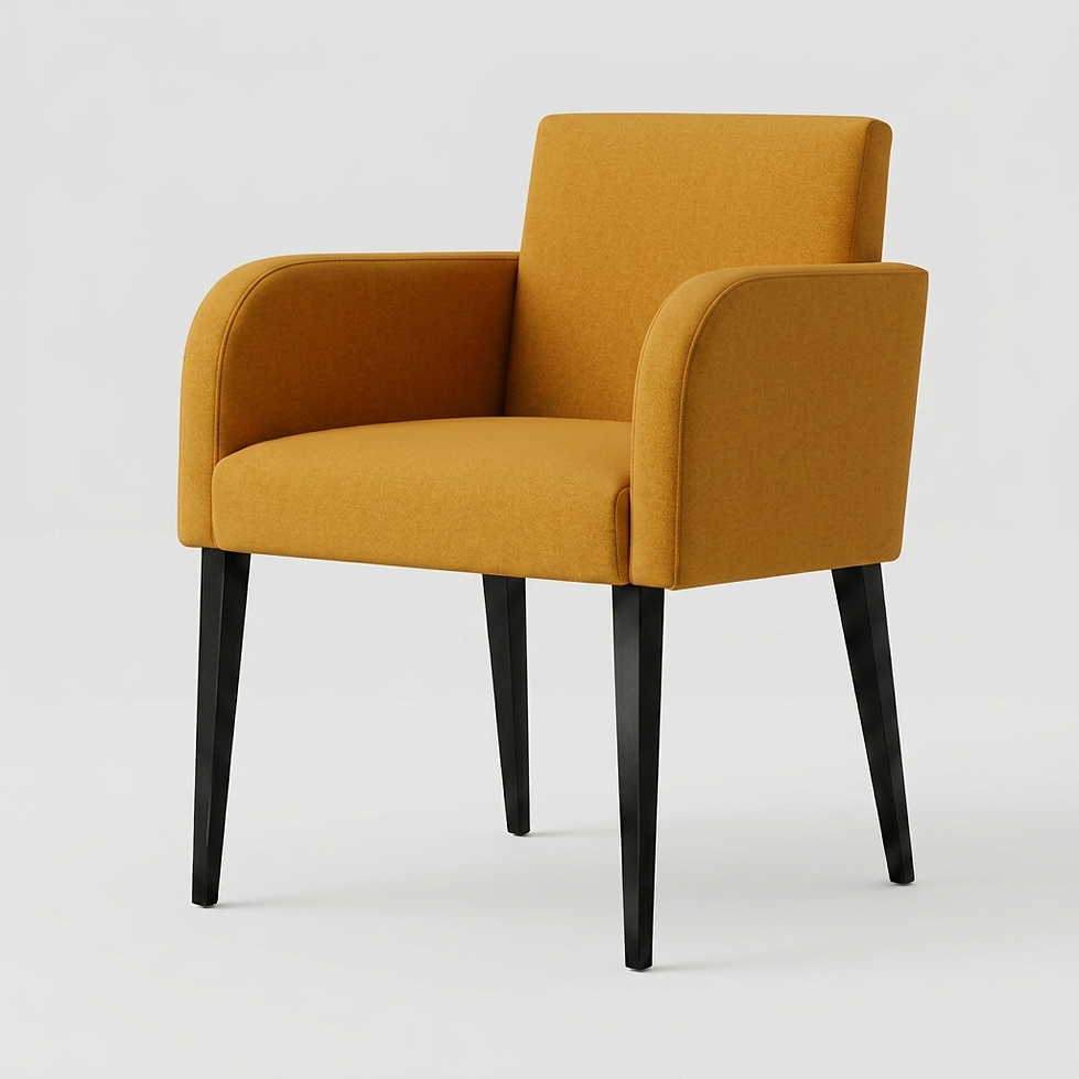 Fauteuil Como – Hêtre teinté noir & velours Casino personnalisable