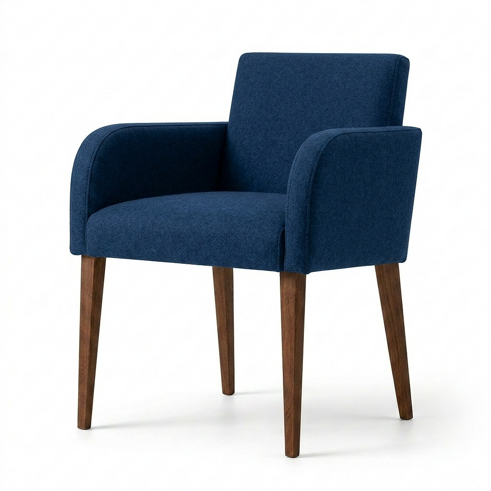 Fauteuil Como – Hêtre teinté noyer & velours Casino personnalisable