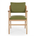 Fauteuil Firenze – Hêtre naturel & similicuir Arizona personnalisable