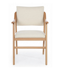 Fauteuil Firenze – Hêtre naturel & tissu Gava personnalisable